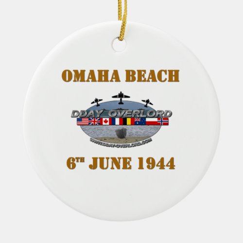 Omaha Beach 6th June 1944 Ceramic Ornament