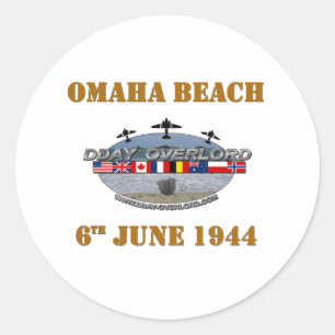 Omaha Beach 6th June 1944 Classic Round Sticker