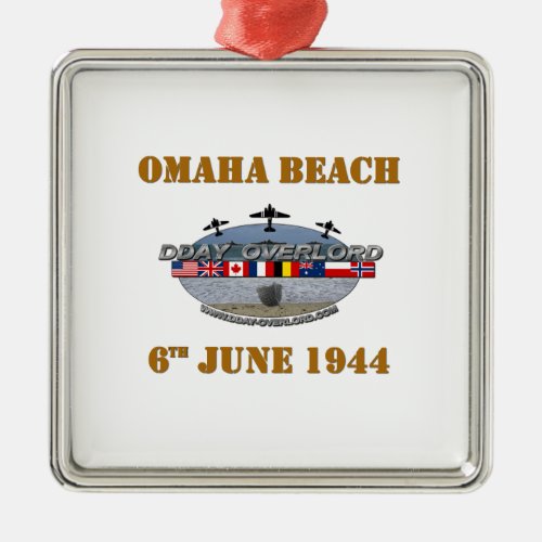 Omaha Beach 6th June 1944 Metal Ornament