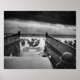 Omaha Beach Landing -- D-Day Normandy Invasion Poster