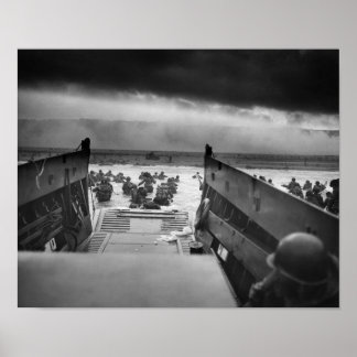 Omaha Beach Landing -- D-Day Normandy Invasion Poster