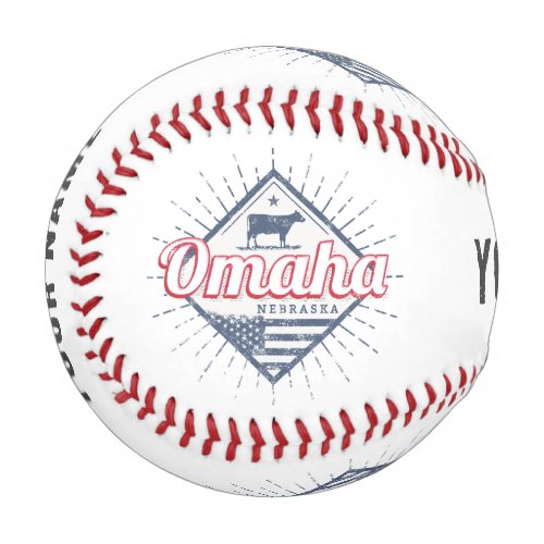 Omaha City Nebraska United States Vintage USA Baseball