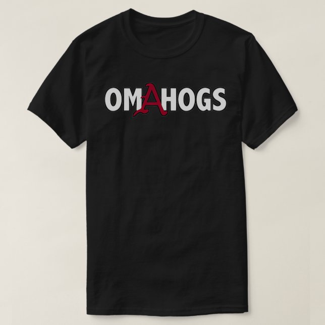 Omaha, here come the Hogs Funny Omahogs  T-Shirt (Design Front)