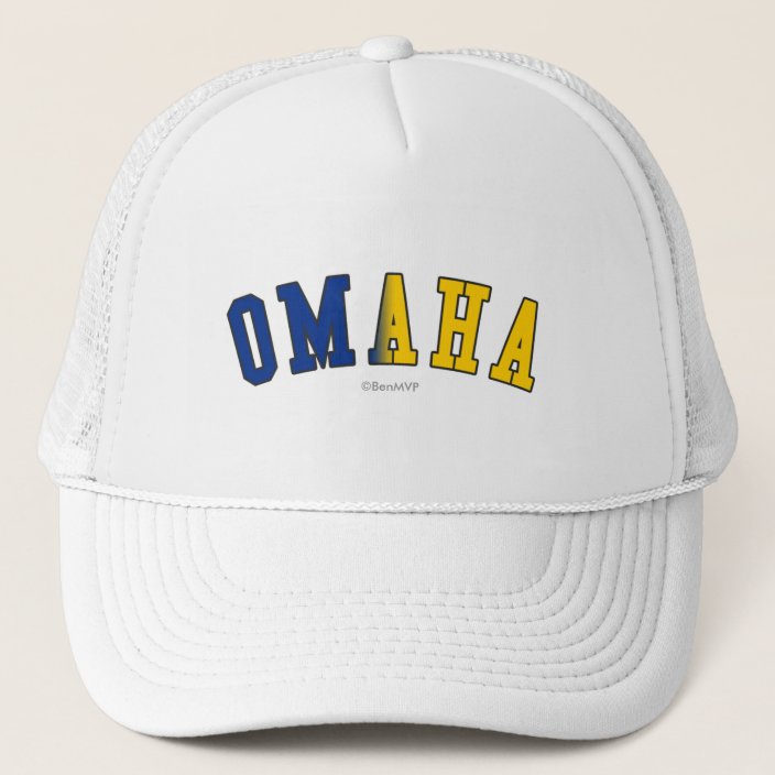 Omaha in Nebraska State Flag Colors Hat