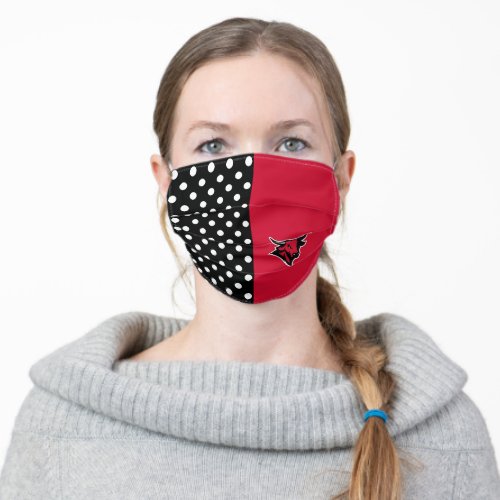 Omaha Mavericks Colorblock Polka Dots Adult Cloth Face Mask