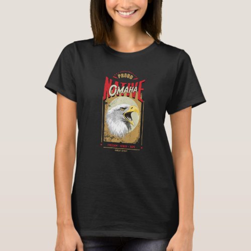 Omaha Native American Eagle Spirit Vintage Honor   T_Shirt