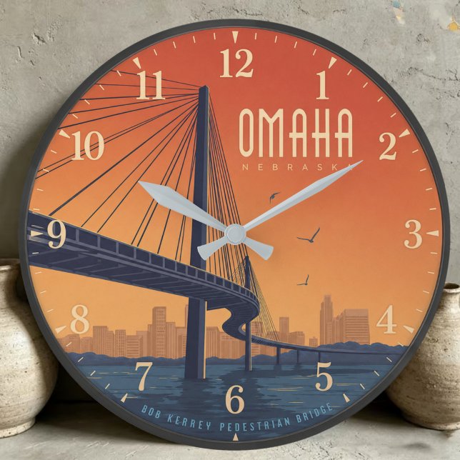 Omaha Nebraska Bridge  Large Clock (Creator Uploaded)