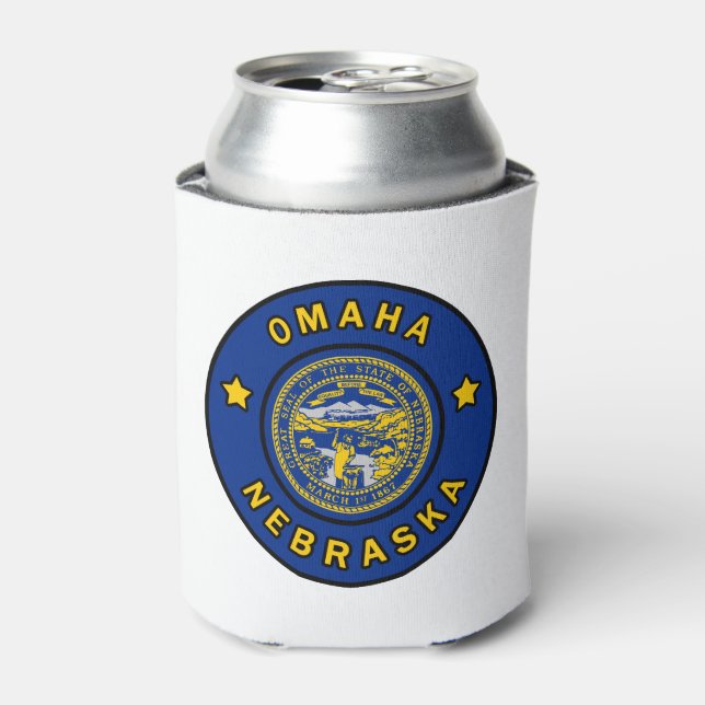 Omaha Nebraska Can Cooler (Can Front)