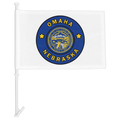 Omaha Nebraska Car Flag