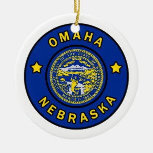 Omaha Nebraska Ceramic Ornament