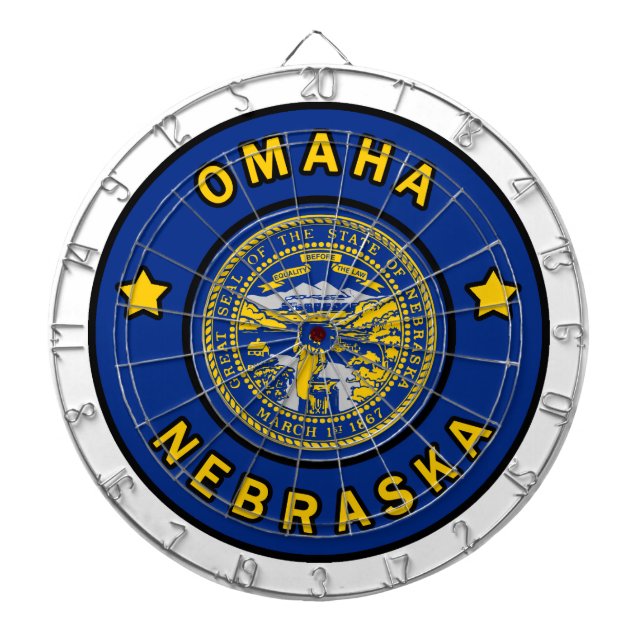 Omaha Nebraska Dart Board (Front)