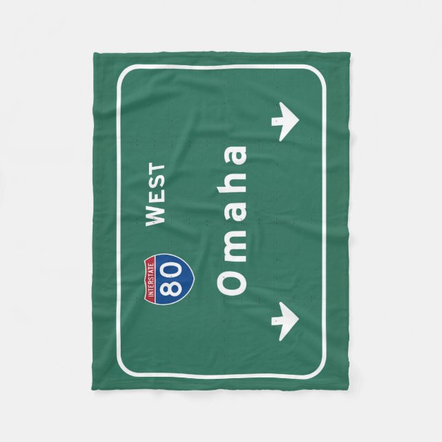 Omaha Nebraska ne Interstate Highway Freeway : Fleece Blanket (Front)