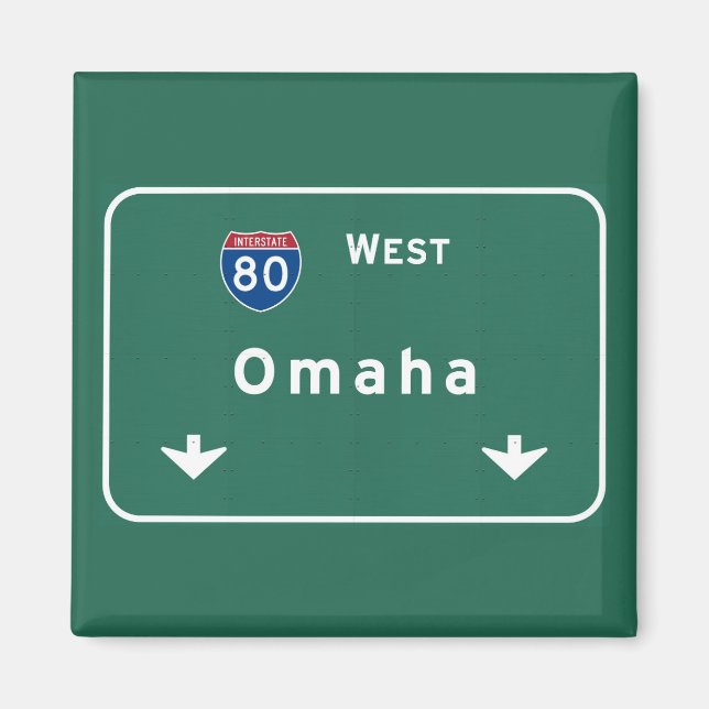 Omaha Nebraska ne Interstate Highway Freeway : Magnet (Front)