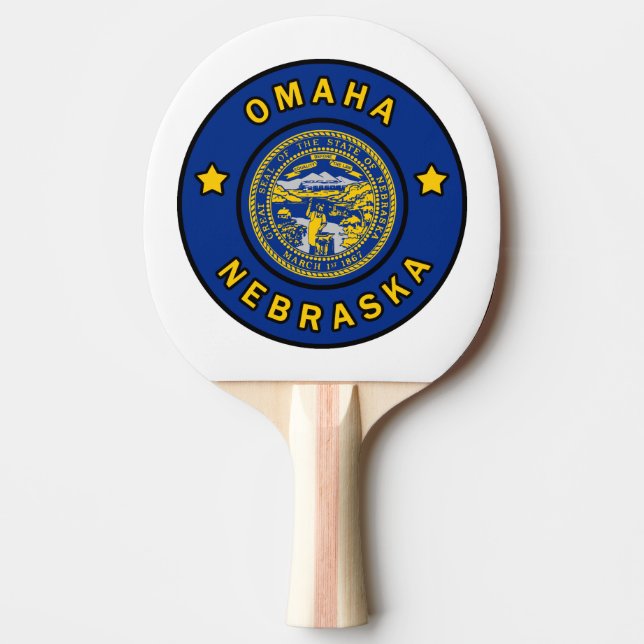 Omaha Nebraska Ping Pong Paddle (Front)