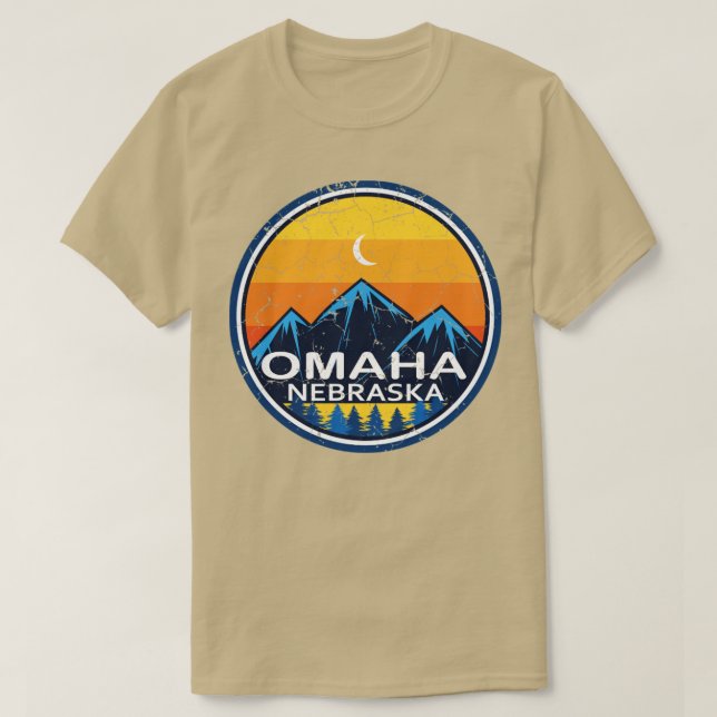 Omaha Nebraska Retro Vintage T-Shirt (Design Front)
