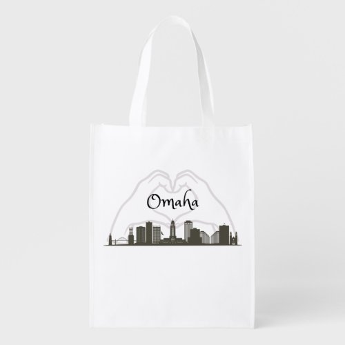 Omaha Nebraska Reusable Grocery Bag
