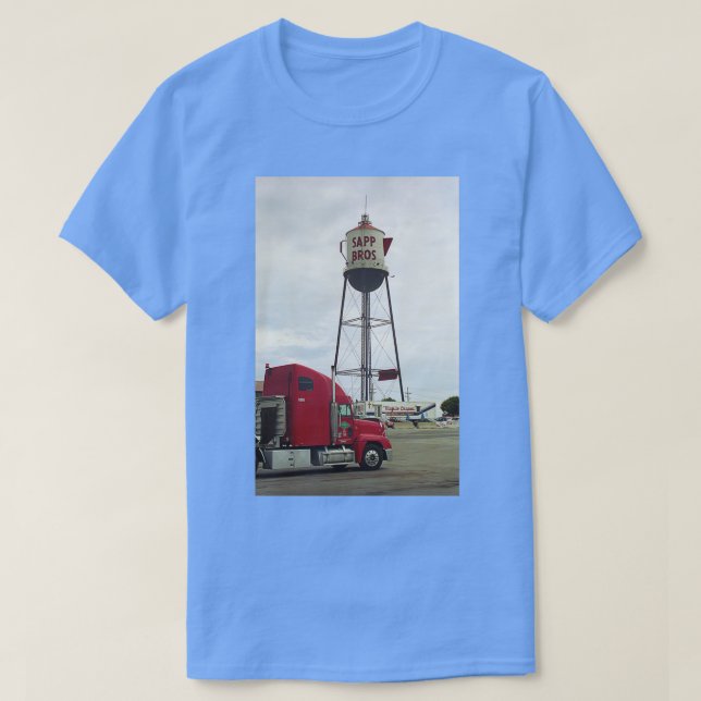 Omaha Nebraska Sapp Brothers Tower T-Shirt (Design Front)