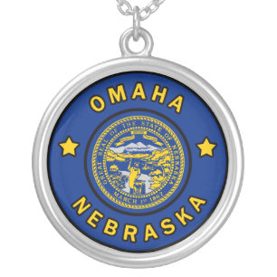 Omaha Nebraska Silver Plated Necklace