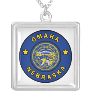 Omaha Nebraska Silver Plated Necklace