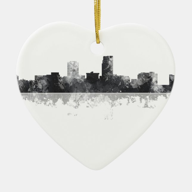 OMAHA NEBRASKA SKYLINE CERAMIC ORNAMENT (Front)