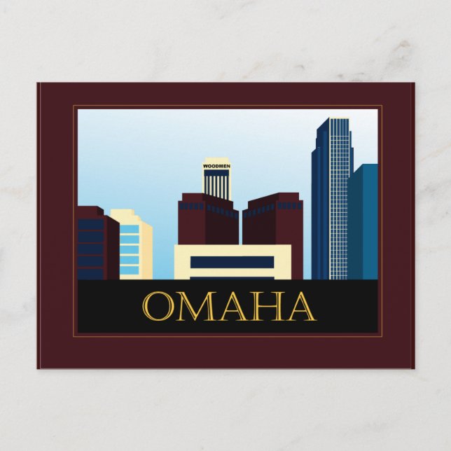 Omaha Skyline Postcard (Front)