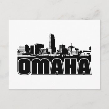 Omaha Skyline Postcard by TurnRight at Zazzle