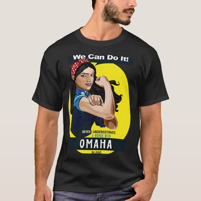 Omaha Tribe Native American Indian Woman Never Und T-Shirt (Front)