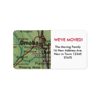 Omaha We've Moved Label by studioportosabbia at Zazzle