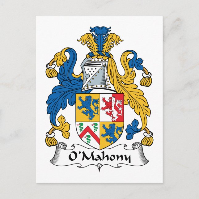 O'Mahony Family Crest Postcard (Front)