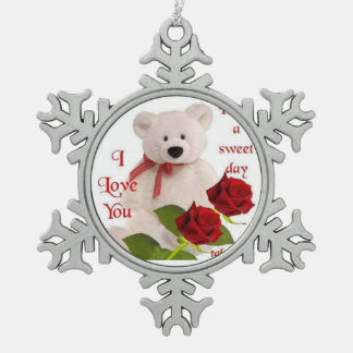 omaments snowflake pewter christmas ornament