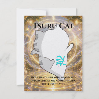 Omamori Card #006 – Tsuru Cat | Connection • Oppor