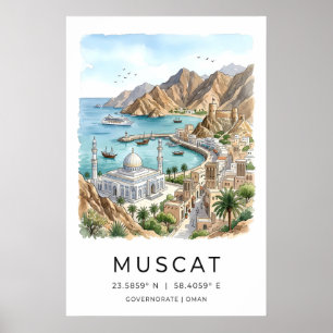 Oman Capital Wall Art Tranquil Harbor View