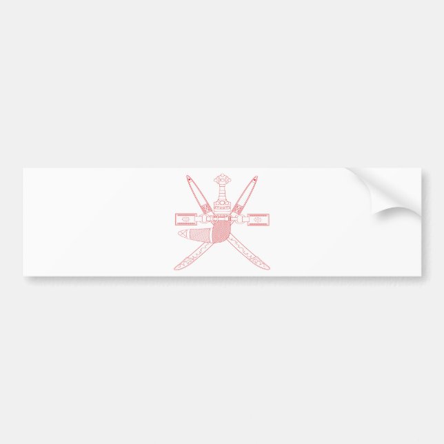 Oman Coat Of Arms Bumper Sticker (Front)