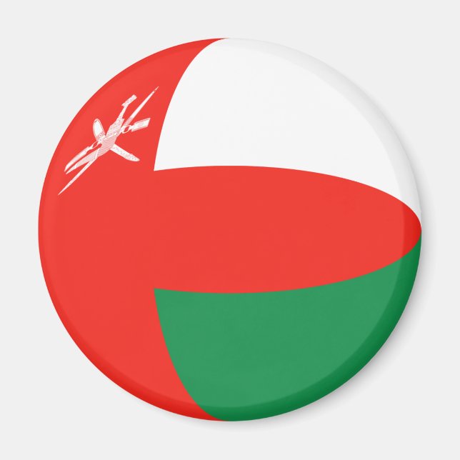 Oman Fisheye Flag Magnet (Front)