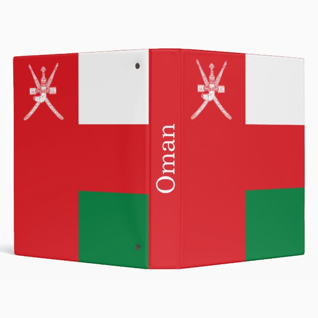 Oman Flag 3 Ring Binder (Background)