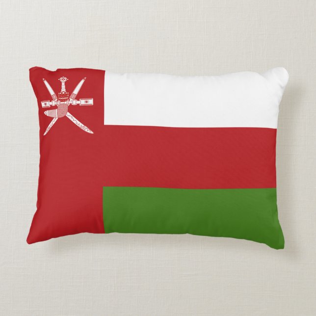 Oman flag accent pillow (Back)