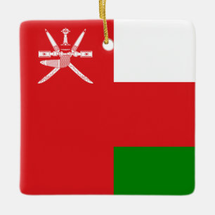 Oman Flag  Ceramic Ornament