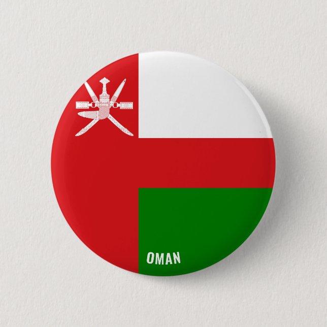 Oman Flag Charming Patriotic Button (Front)
