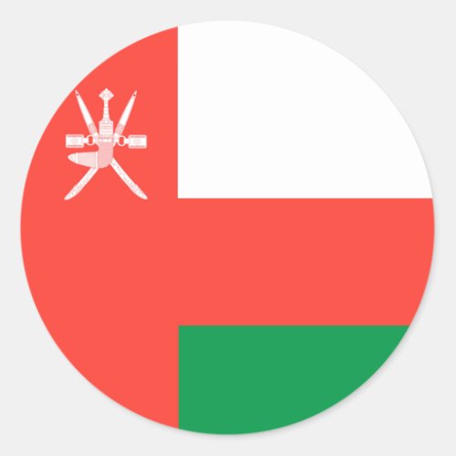 Oman Flag Classic Round Sticker