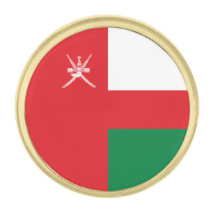 Oman Flag Gold Finish Lapel Pin