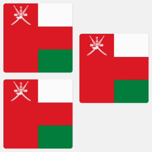 Oman Flag Labels (Group)
