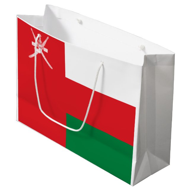 Oman Flag Large Gift Bag (Front Angled)