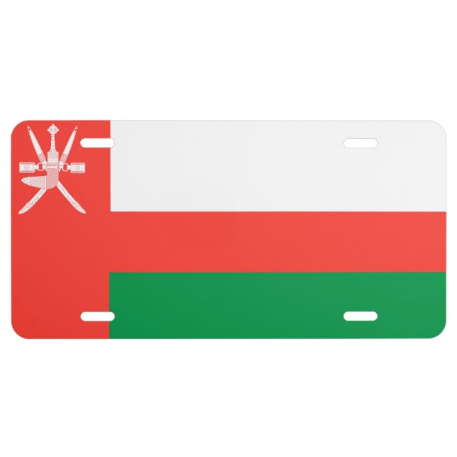 Oman Flag License Plate (Front)