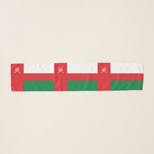 Oman Flag Scarf (Front (Horizontal))