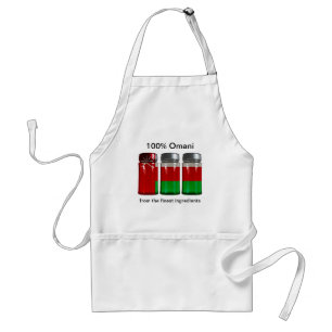 Oman Flag Spice Jars Apron