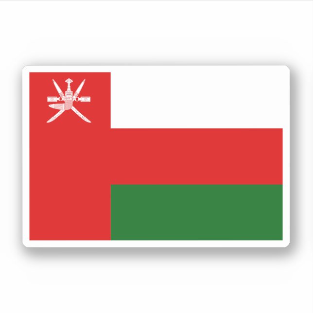 Oman Flag Sticker (Front)