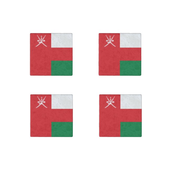 Oman Flag Stone Magnet (Front)