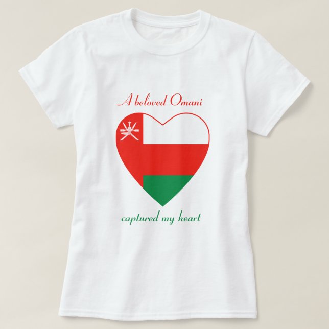 Oman Flag Sweetheart T-Shirt (Design Front)