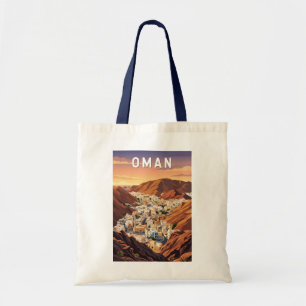 Oman Illustration Travel Art Vintage Tote Bag