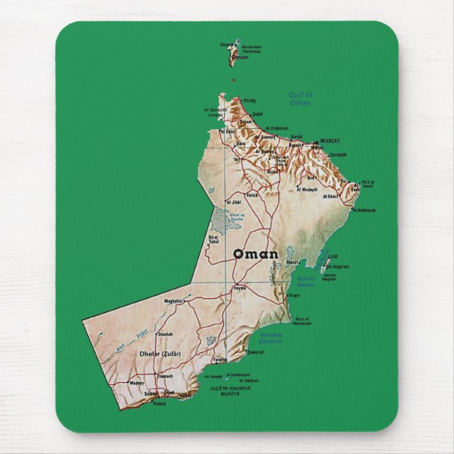 Oman Map Mousepad (Front)